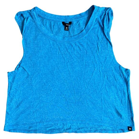 HURLEY Blue Sleeveless Crop Top, Size Medium - Picture 1 of 6